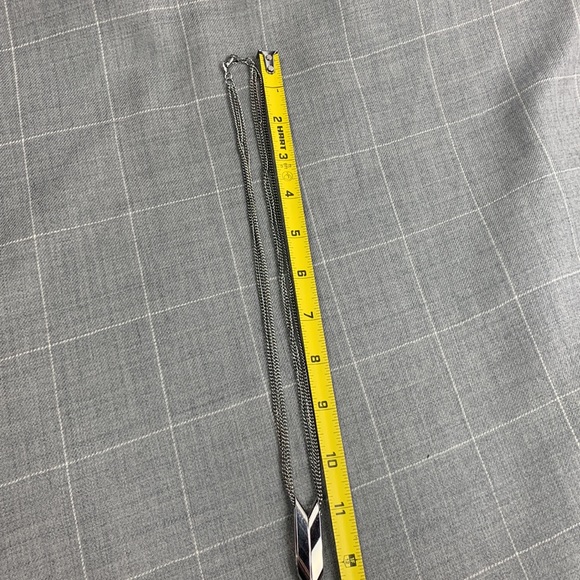 Silver Tassel Necklace Costume Jewelry Multi strand - Picture 12 of 13